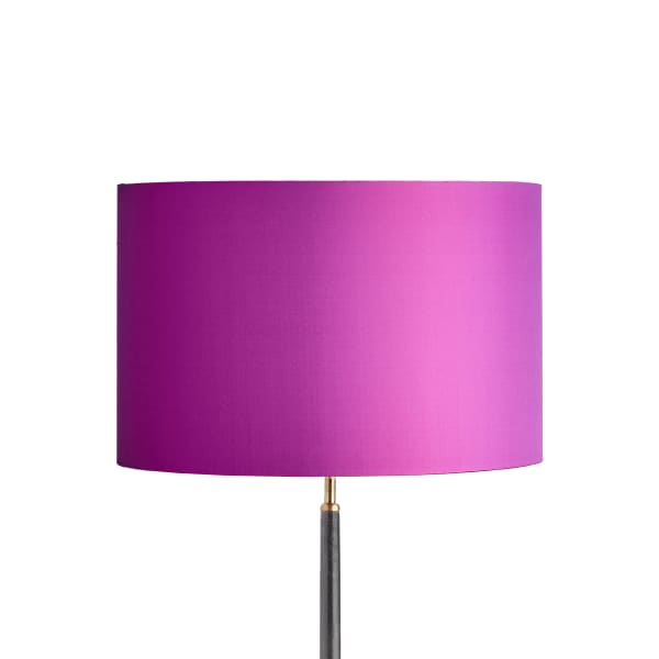 45cm drum lampshade in fuchsia dupion silk