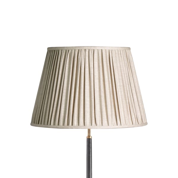 45cm straight empire shade in pleated natural linen