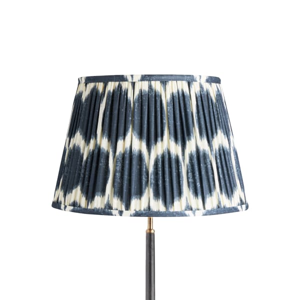 45cm straight empire printed linen ikat shade in navy Yoda