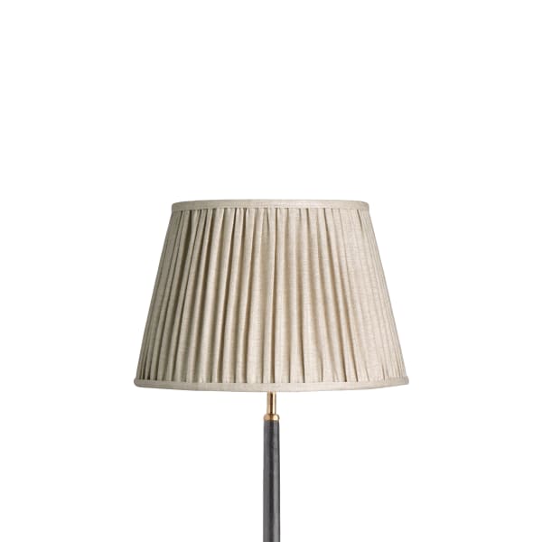 35cm straight empire shade in pleated natural linen