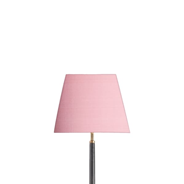 25cm tapered square lampshade in antique rose dupion silk