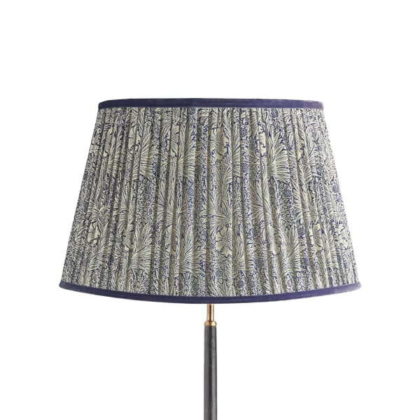 50cm straight empire shade in indigo Marigold linen by Morris & Co.