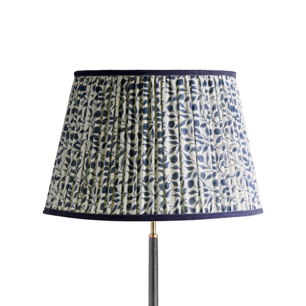 50cm straight empire shade in indigo Rosehip linen by Morris & Co.