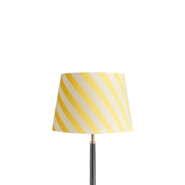 30cm straight empire shade in sunshine stripes hand painted card