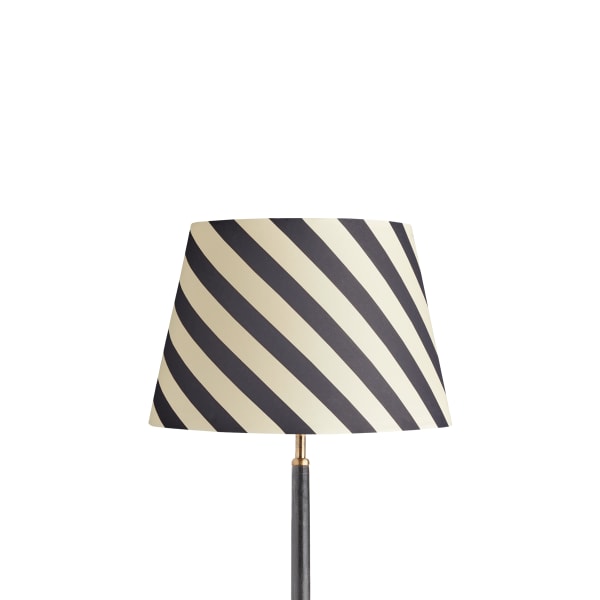 35cm straight empire shade in jet stripes hand painted card