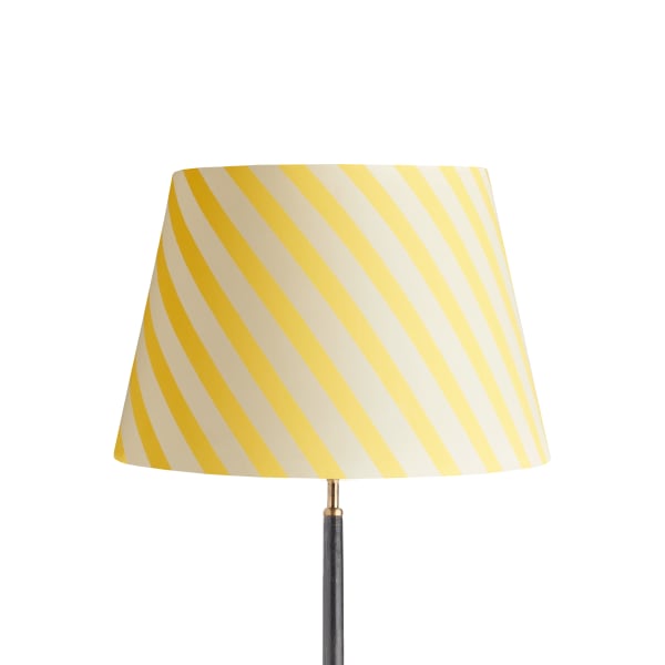 45cm straight empire shade in sunshine stripes hand painted card