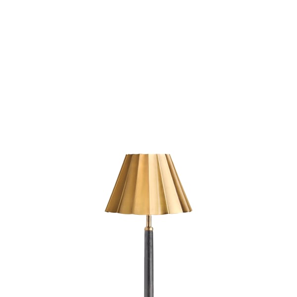 20cm empire Ruckle shade in brass