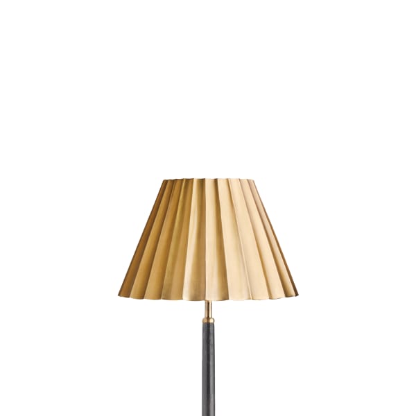 30cm straight empire Ruckle shade in brass