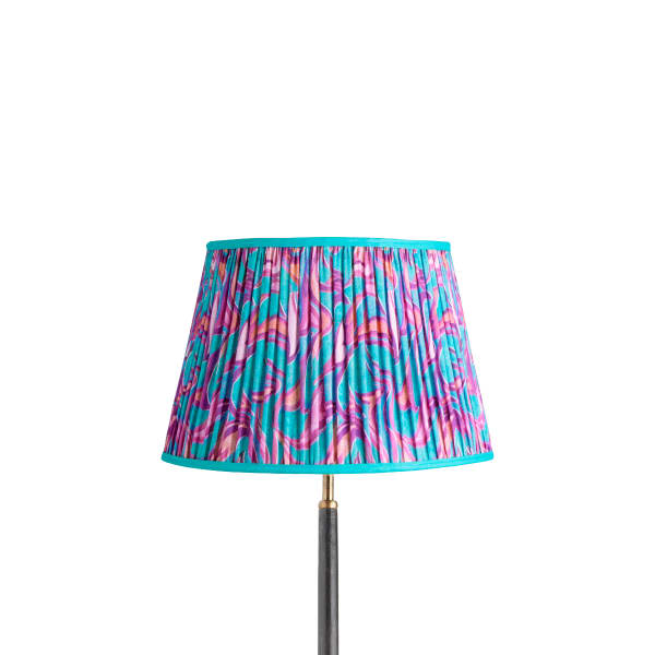 35cm straight empire shade in turquoise Disco Zebra by Matthew Williamson