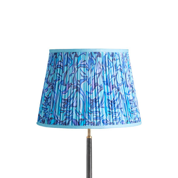 40cm straight empire shade in blue Disco Zebra by Matthew Williamson