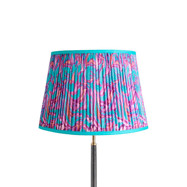 40cm straight empire shade in turquoise Disco Zebra by Matthew Williamson