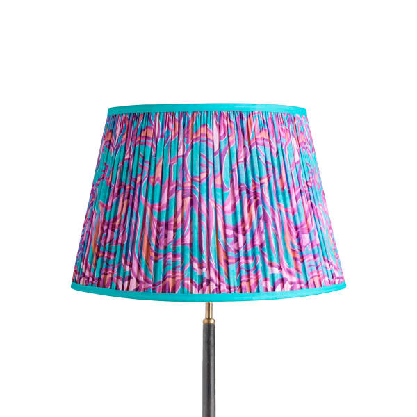 45cm straight empire shade in turquoise Disco Zebra by Matthew Williamson