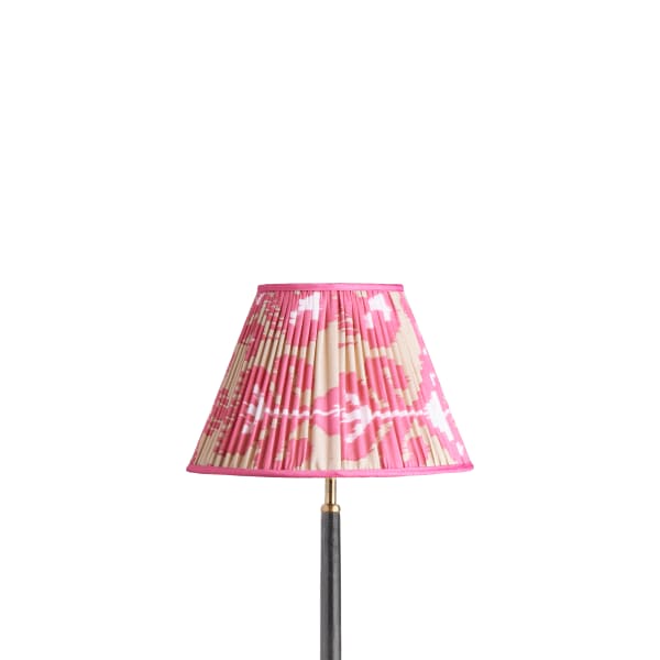 30cm empire silk ikat shade in pink and ecru Koyari