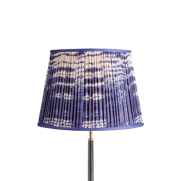 40cm straight empire shade in denim tie dyed cotton