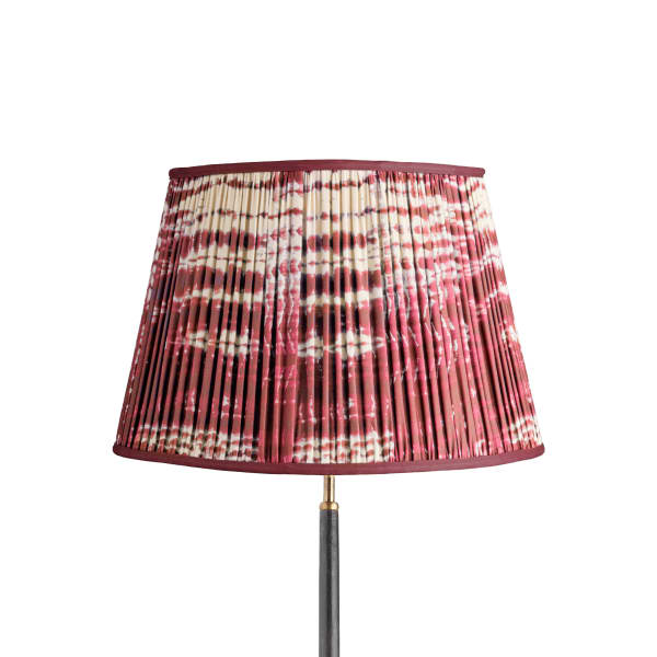 45cm straight empire shade in Crimson tie dyed cotton