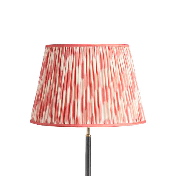 45cm straight empire silk ikat shade in coral and cream Atlas