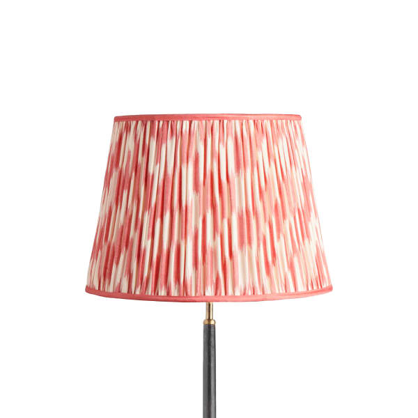 40cm straight empire silk ikat shade in coral and cream Atlas