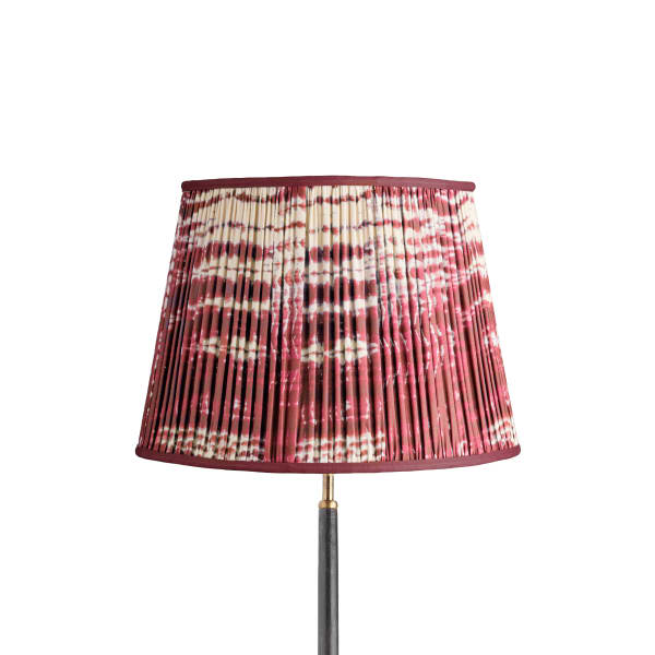 40cm straight empire shade in Crimson tie dyed cotton