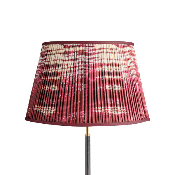 50cm straight empire shade in Crimson tie dyed cotton