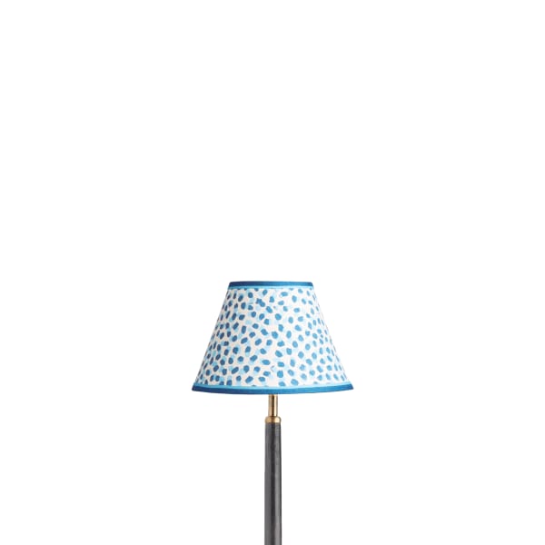 20cm empire shade in blue and indigo Polka Dot paper by GP & J Baker