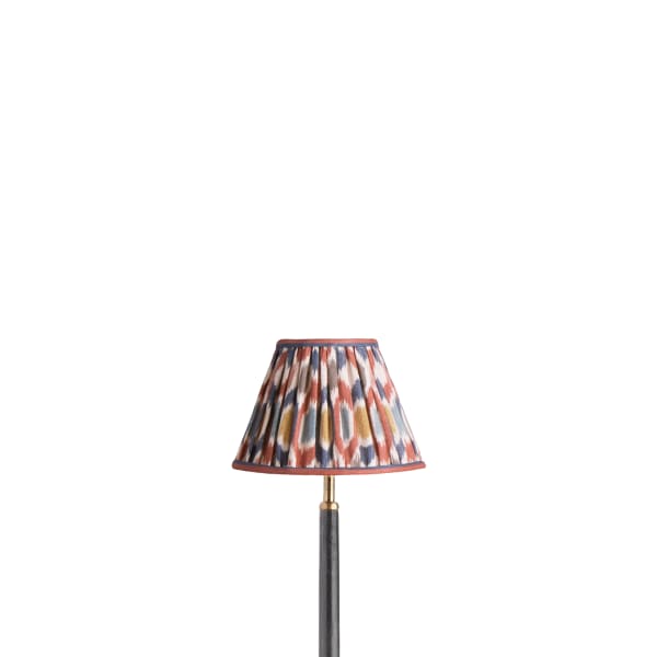 25cm empire shade in blue and red Small Ikat Spot linen by GP J Bake