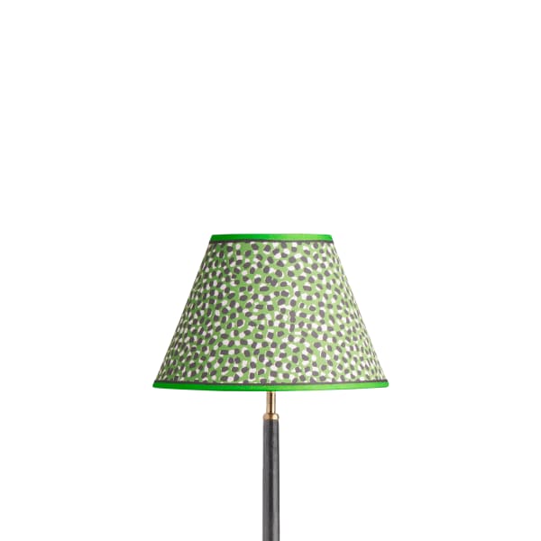 Black and white polka dot lamp top