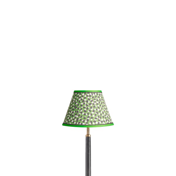 20cm empire shade in emerald, black and white Polka Dot paper by GP & J Baker