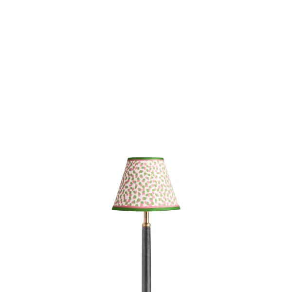 16cm empire shade in pink and green Polka Dot paper by GP & J Baker