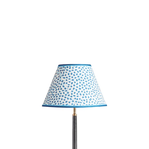 30cm empire shade in blue and indigo Polka Dot paper by GP & J Baker