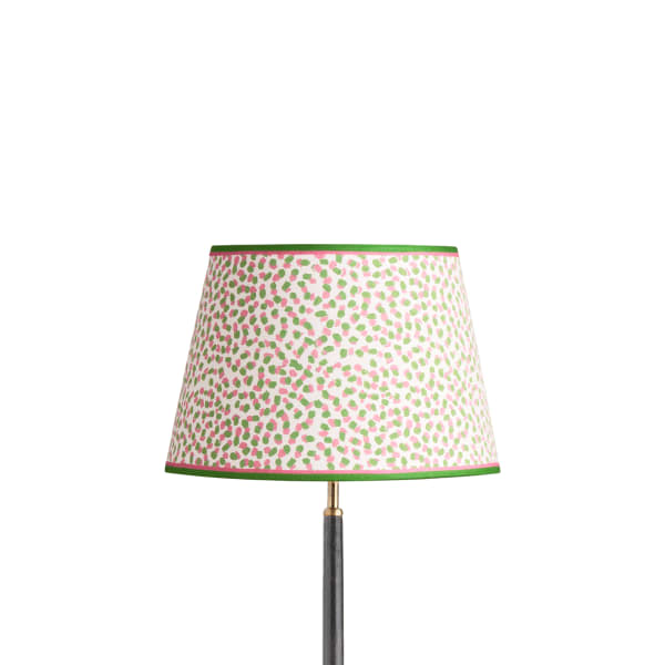 35cm straight empire shade in pink and green Polka Dot paper by GP & J Baker