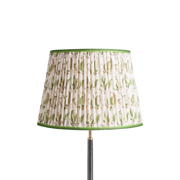 40cm straight empire shade in emerald Ferns linen by GP & J Baker