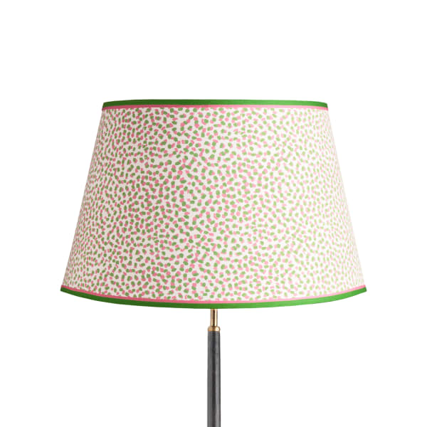 50cm straight empire shade in pink and green Polka Dot paper by GP & J Baker