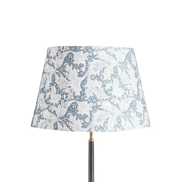 45cm straight empire shade in slate blue Wallflower printed cotton by Morris & Co.