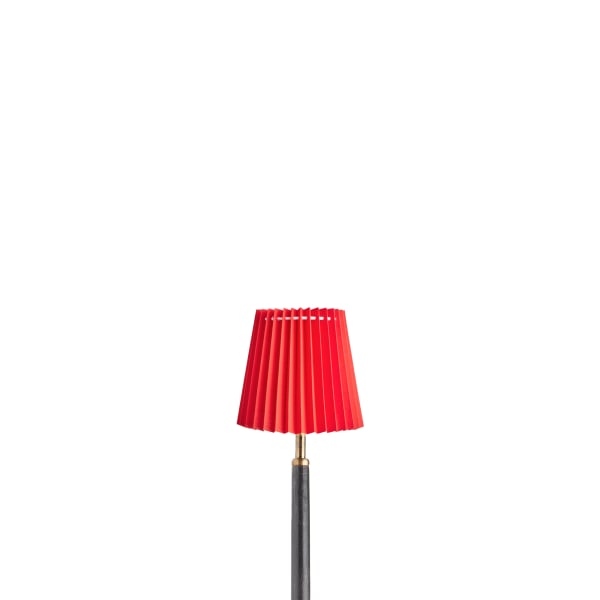 14cm tall tapered folded shade in red