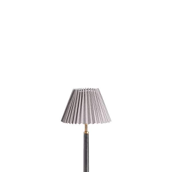 20cm empire folded shade in black and white gingham