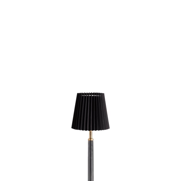 14cm tall tapered folded shade in black