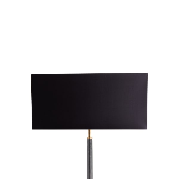 46cm rectangular half lampshade in raven dupion silk with gold interior