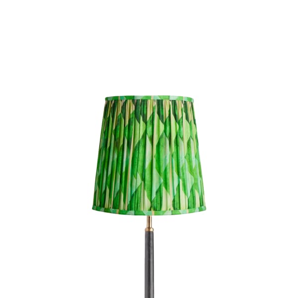 25cm tall tapered shade in green harlequin by Matthew Williamson