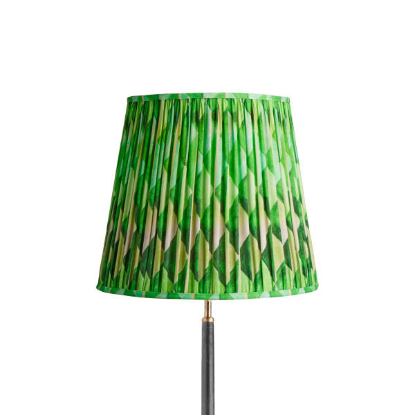 35cm tall tapered shade in green harlequin by Matthew Williamson