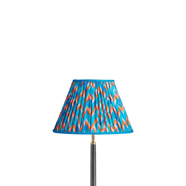 30cm empire shade in blue herringbone by Matthew Williamson