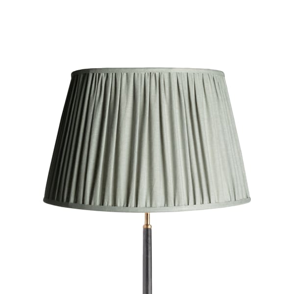50cm gathered straight empire shade with carrier in smog stone washed linen