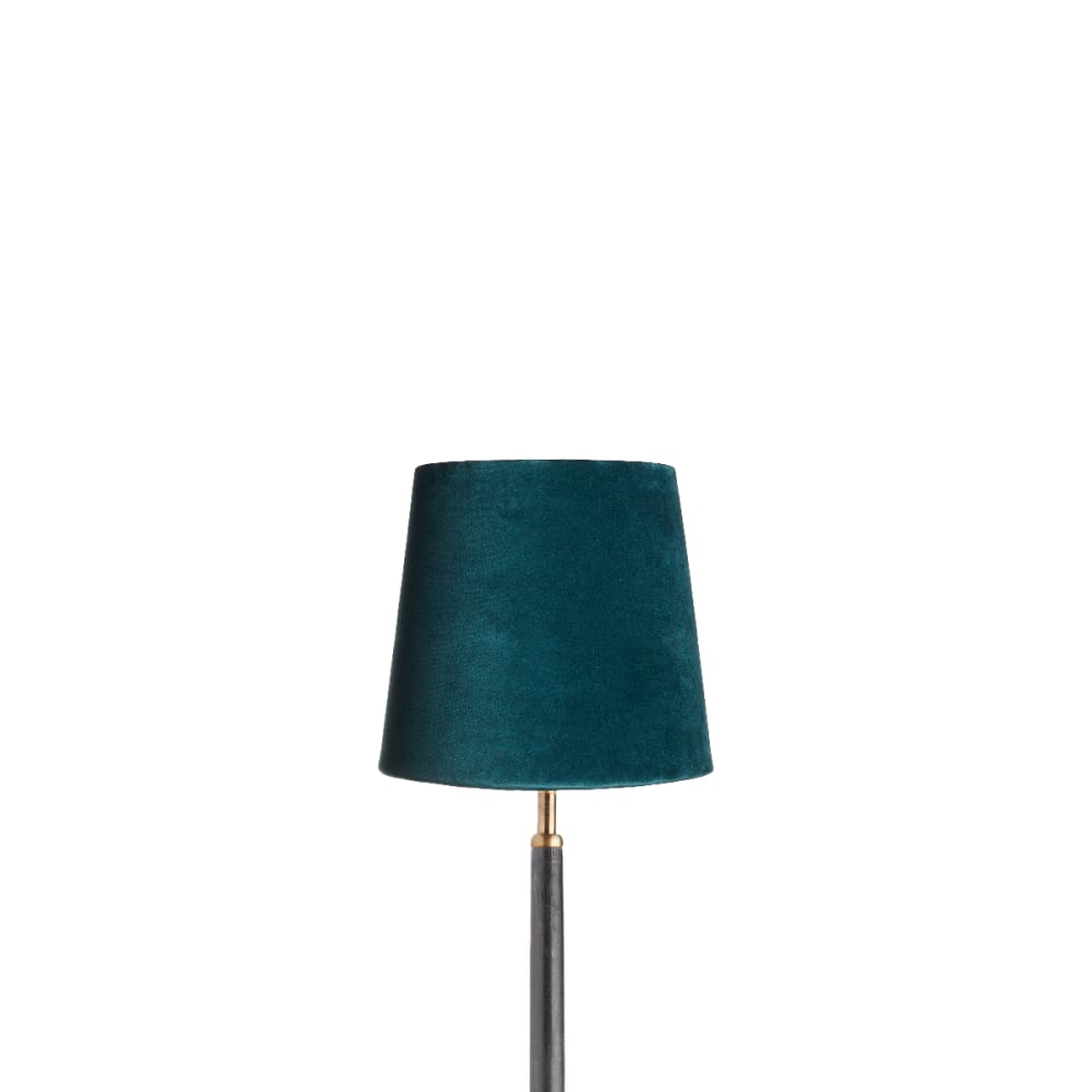 20cm tall tapered lampshade in teal velvet