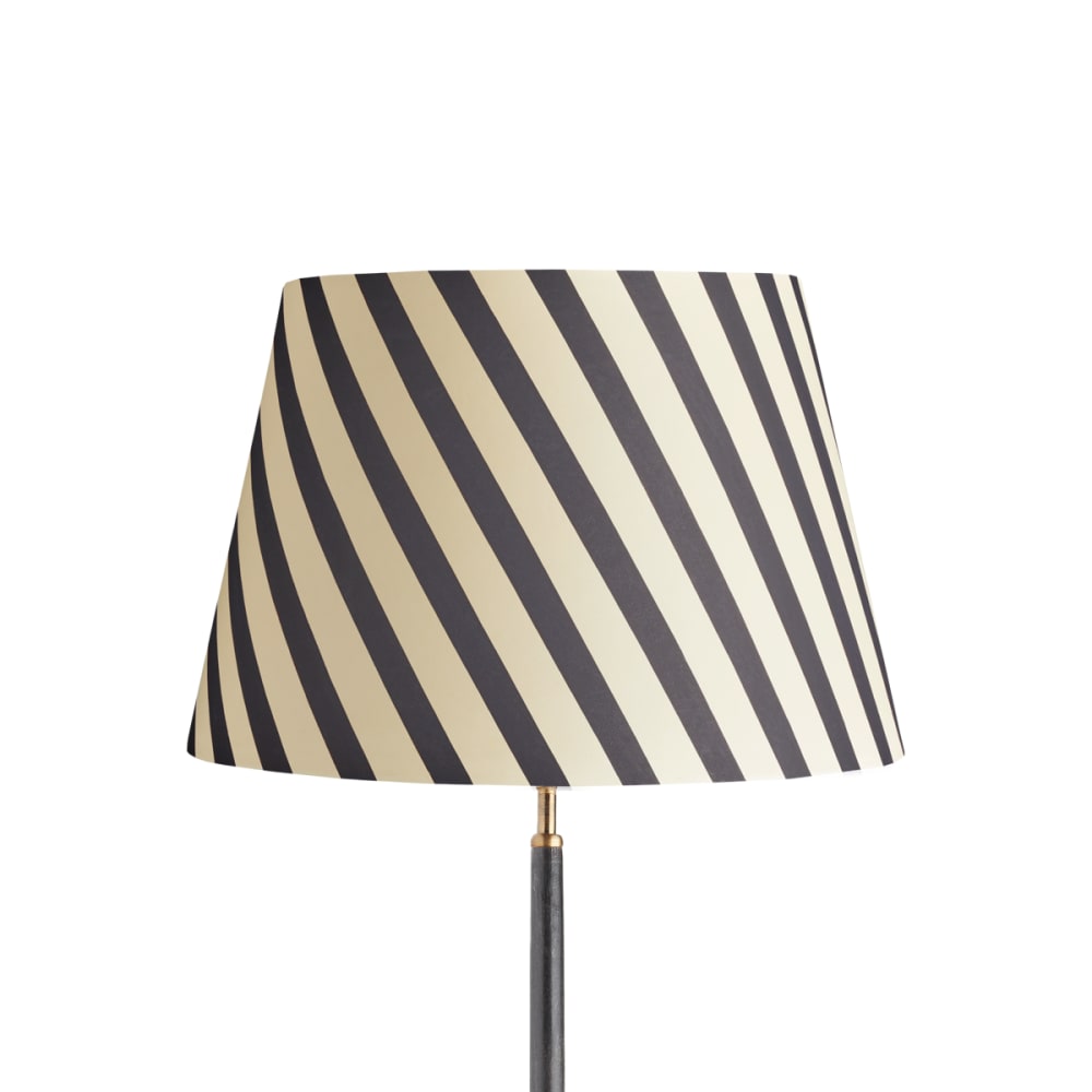 45cm straight empire shade in jet stripes hand painted card