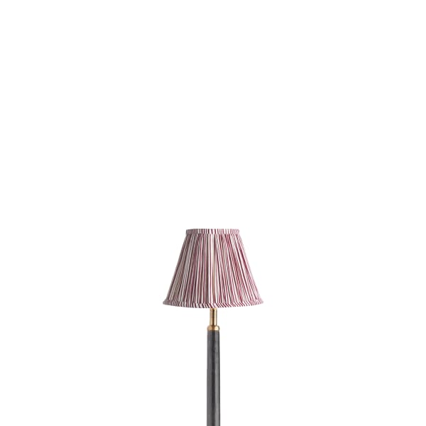 16cm empire shade in ruby candy stripe block printed cotton