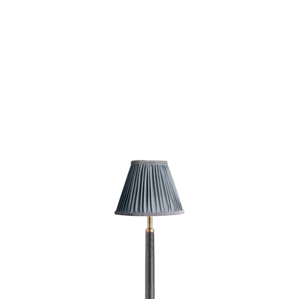 Dark Grey Lampshade | Moonstone Silk Empire Shade