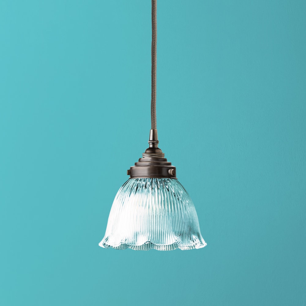 Pooky Smaller Belle Pendant shade in clear glass