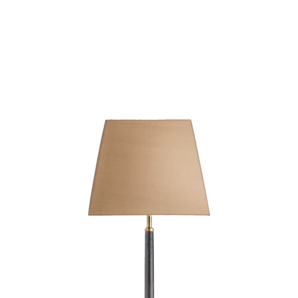 25cm square lampshade in taupe dupion silk