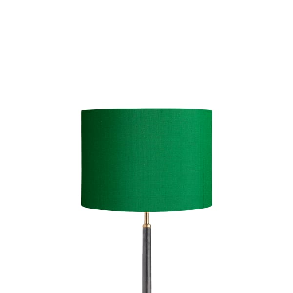 30cm drum lampshade in emerald dupion silk