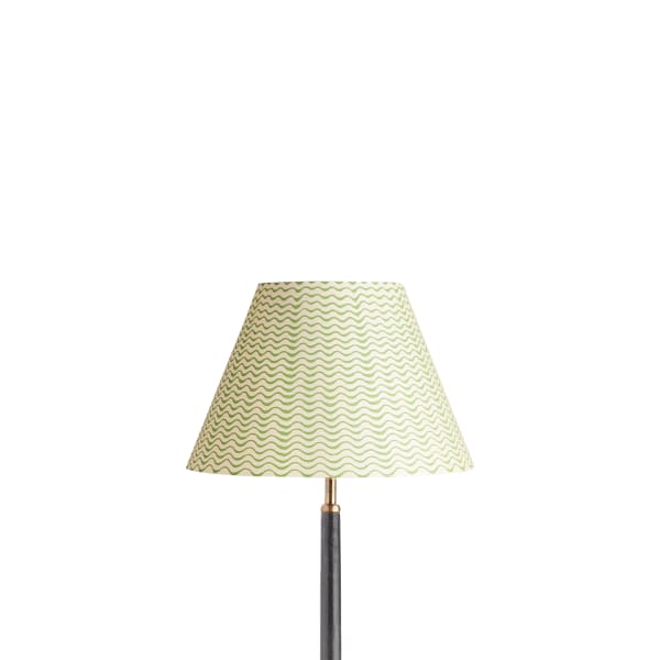 30cm empire shade in classic green ripples hand painted card