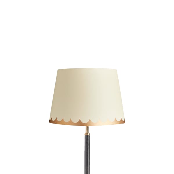 30cm Straight empire shade in gold scallops hand painted card